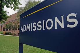 College Admissions sign