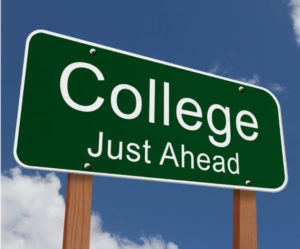 college ahead warning sign