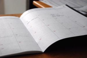 Calendar for college preparation timeline