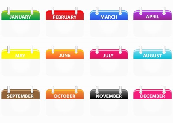 Months of the year Graphic